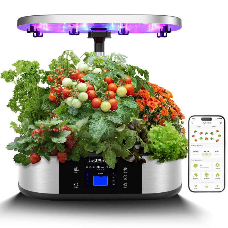 US JUSTSMART GS1 Max 12 Pods Hydroponics Growing System with APP Controlled Indoor Garden US JUSTSMART GS1 Max 12 Pods Hydroponics Growing System with APP Controlled Indoor Garden