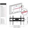 US Original LEADZM Cold Rolled Plate Tmds-204 32-70 Inch Double Pendulum Large Base Tv Stand Load-bearing 50kg Bracket black