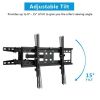 US Original LEADZM Cold Rolled Plate Tmds-204 32-70 Inch Double Pendulum Large Base Tv Stand Load-bearing 50kg Bracket black